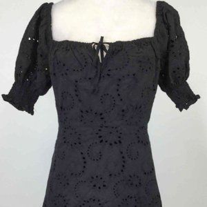 7 For All Mankind puff sleeve dress